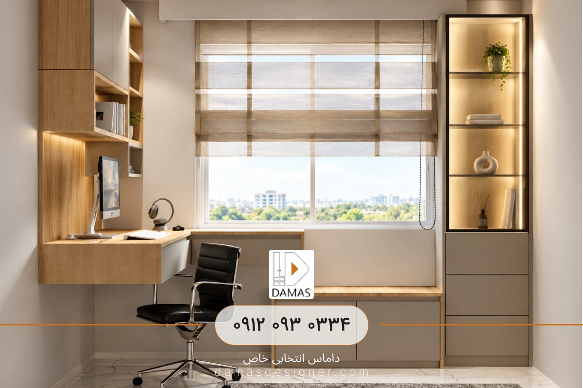 مدل طراحی میز تحریر کنار پنجره